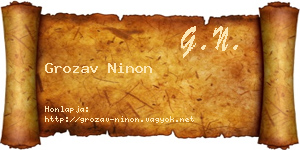 Grozav Ninon névjegykártya